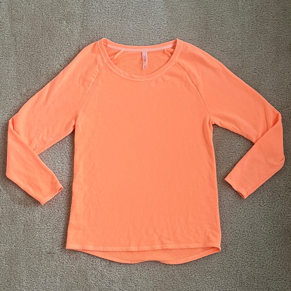 NWT Xhilaration Sleepwear Relaxed Newness Long Sleeve Top Orange Women's Small